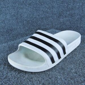 adidas Boys Slide Shoes Sz Y 5 Medium Sandal White Synthetic Slip On‎